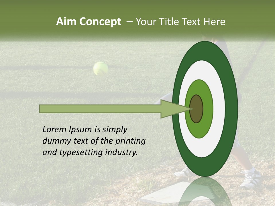 Batter Play Hit PowerPoint Template