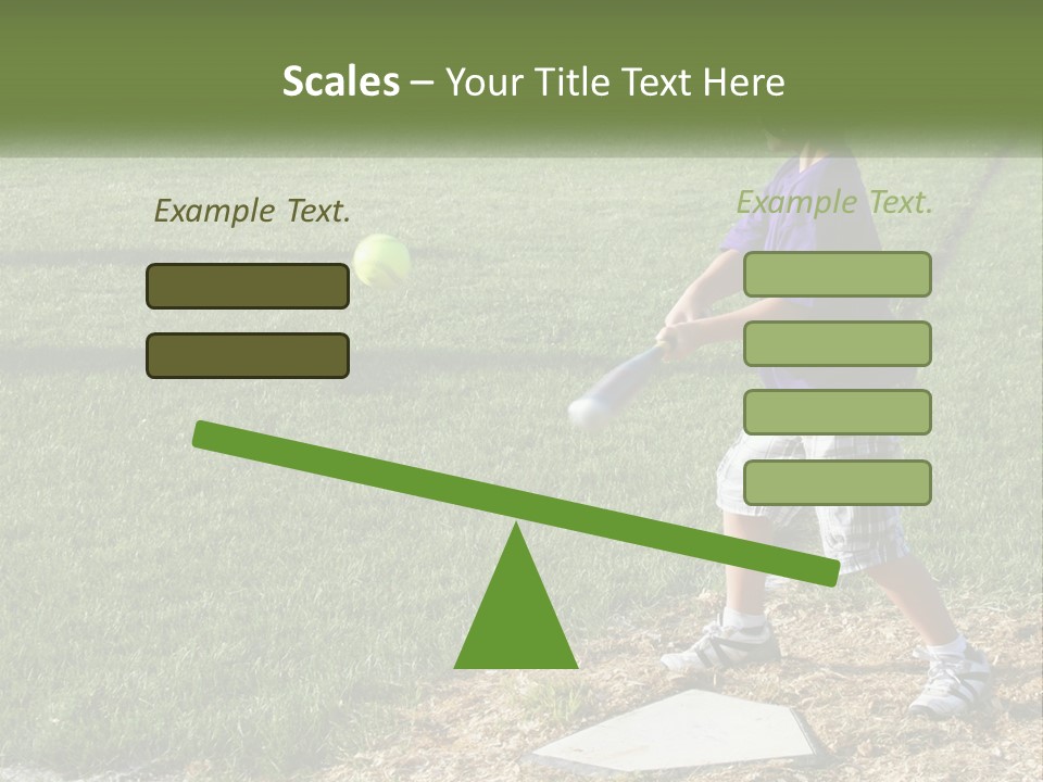 Batter Play Hit PowerPoint Template