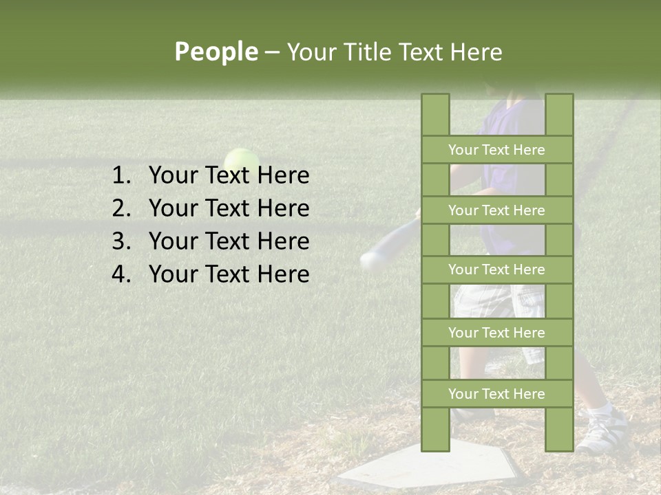 Batter Play Hit PowerPoint Template
