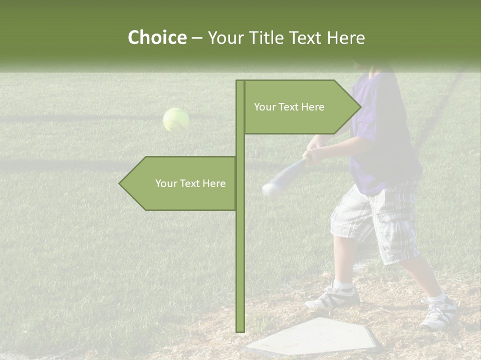 Batter Play Hit PowerPoint Template