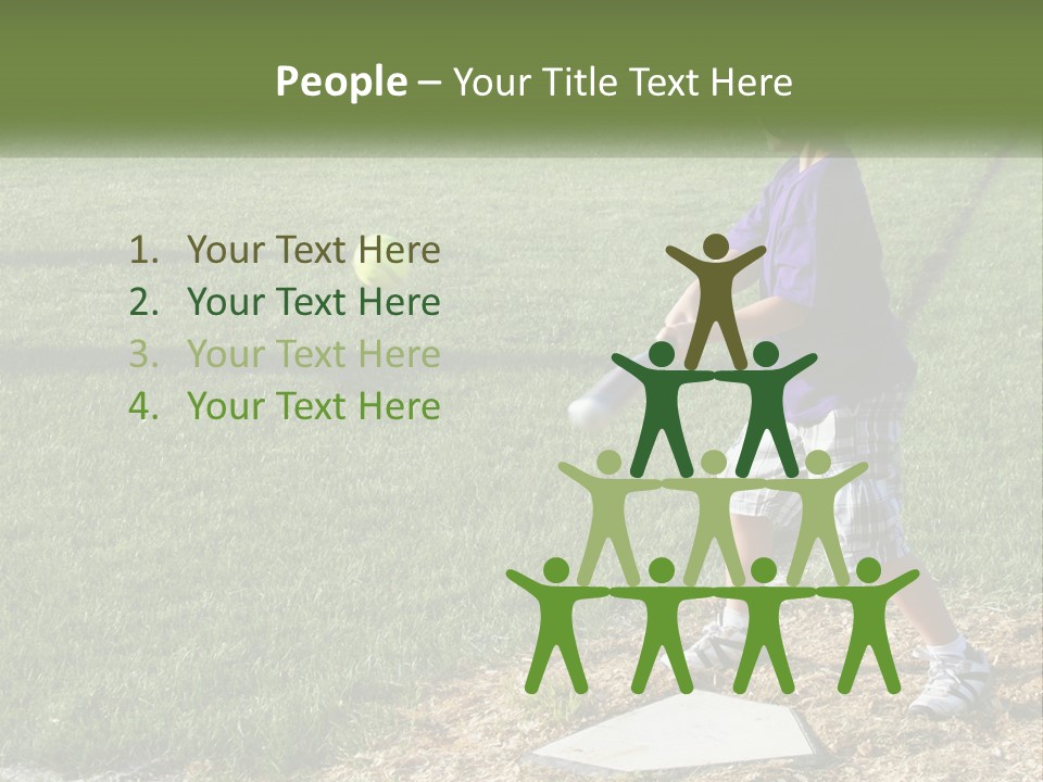 Batter Play Hit PowerPoint Template