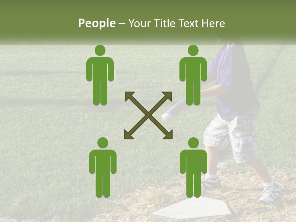 Batter Play Hit PowerPoint Template