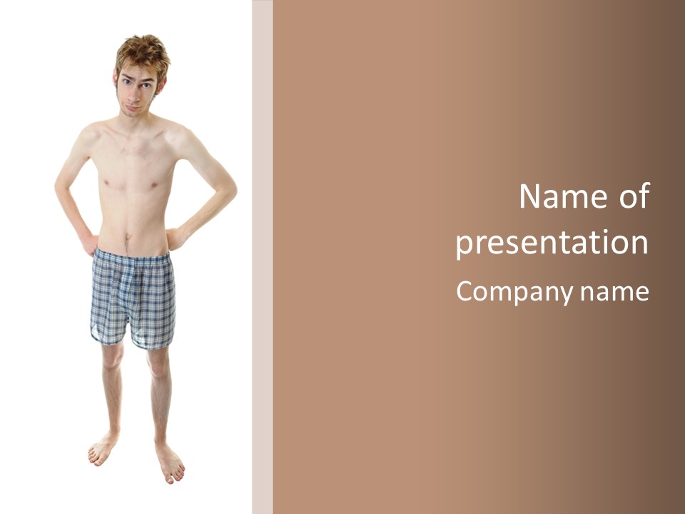 Cutout Nerdy Body PowerPoint Template