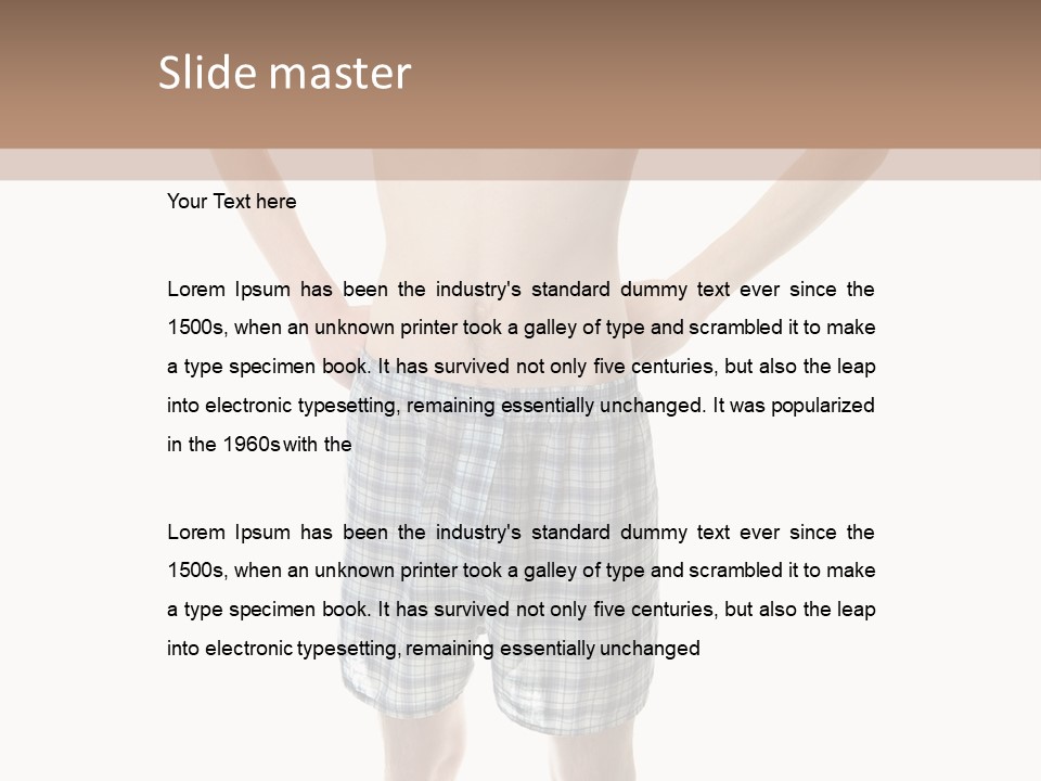 Cutout Nerdy Body PowerPoint Template