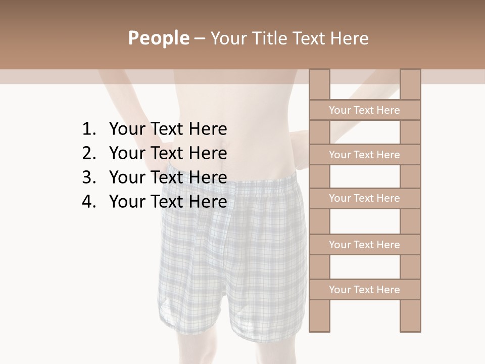 Cutout Nerdy Body PowerPoint Template