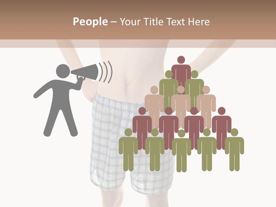 Cutout Nerdy Body PowerPoint Template