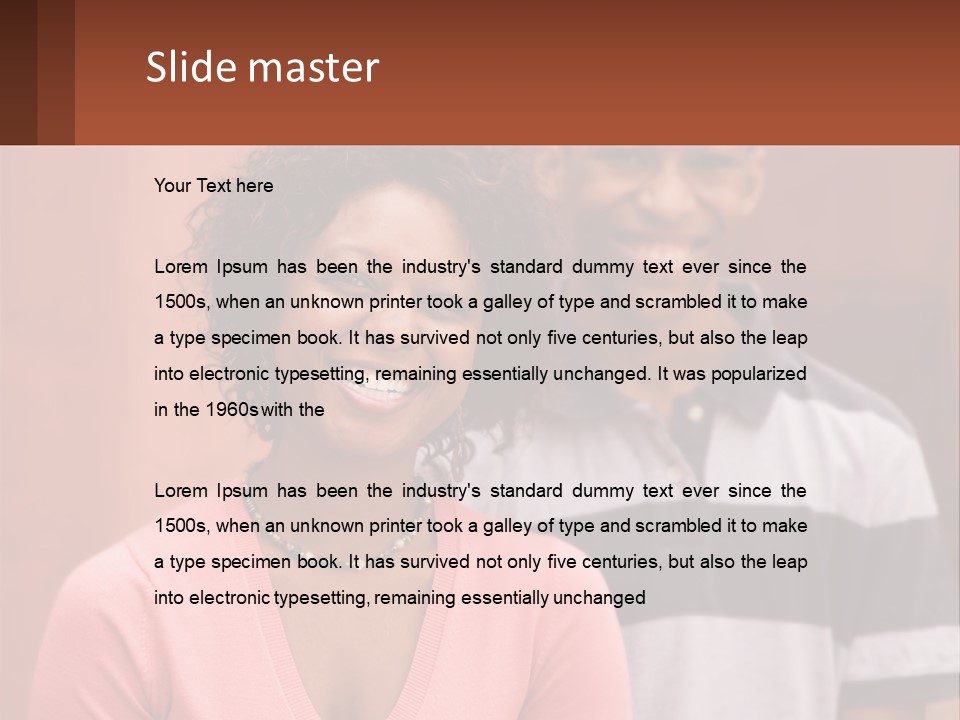 Adult Rose Singleparent PowerPoint Template