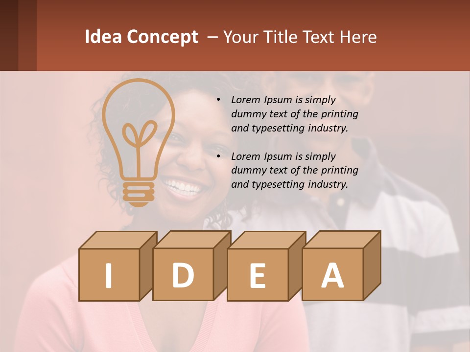 Adult Rose Singleparent PowerPoint Template