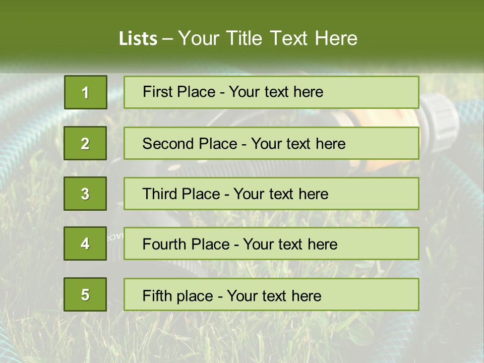 Tube Grass Water PowerPoint Template
