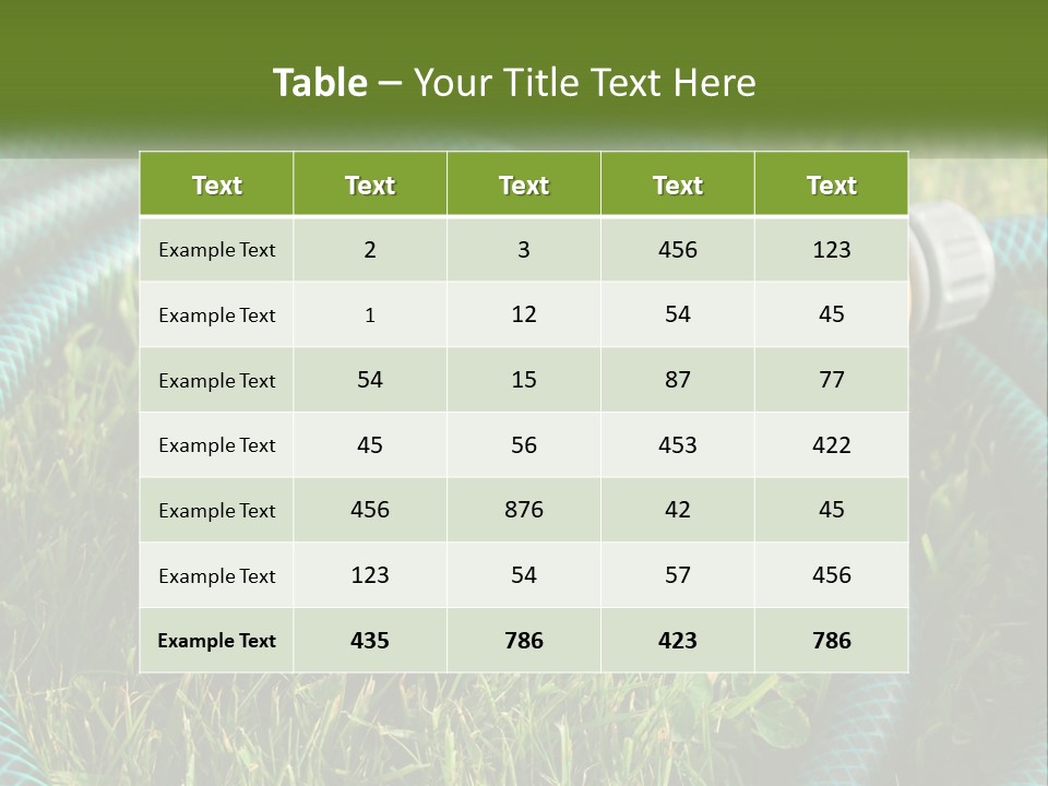 Tube Grass Water PowerPoint Template