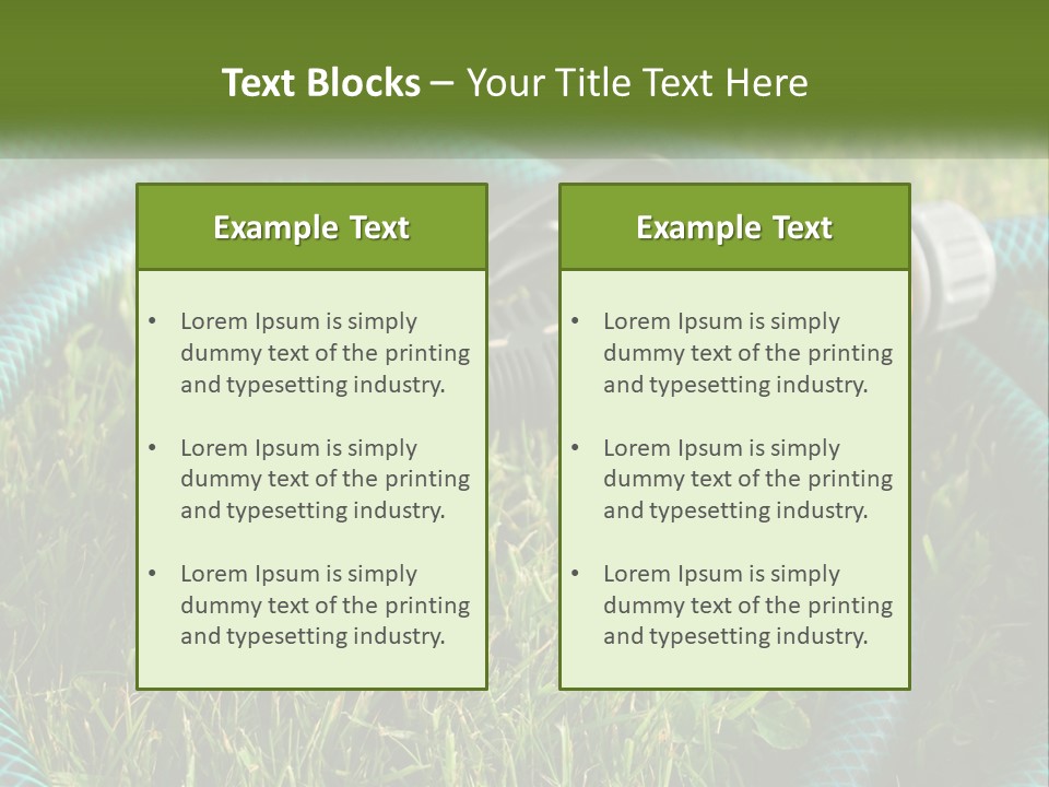 Tube Grass Water PowerPoint Template