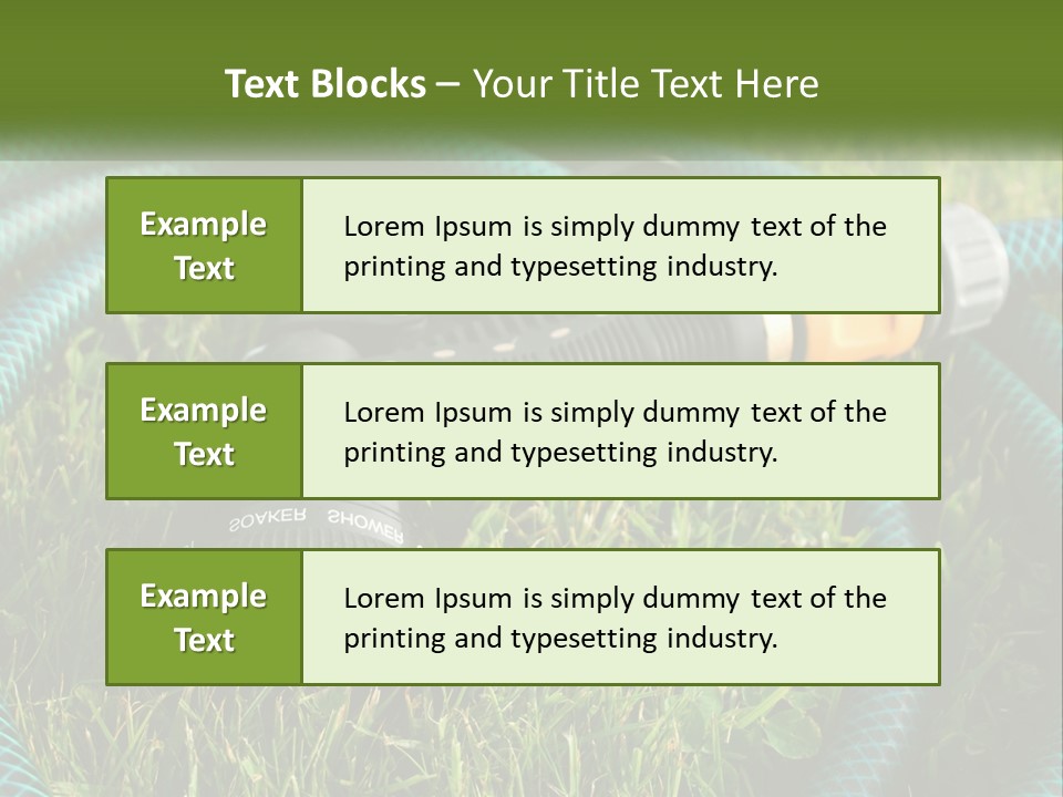 Tube Grass Water PowerPoint Template
