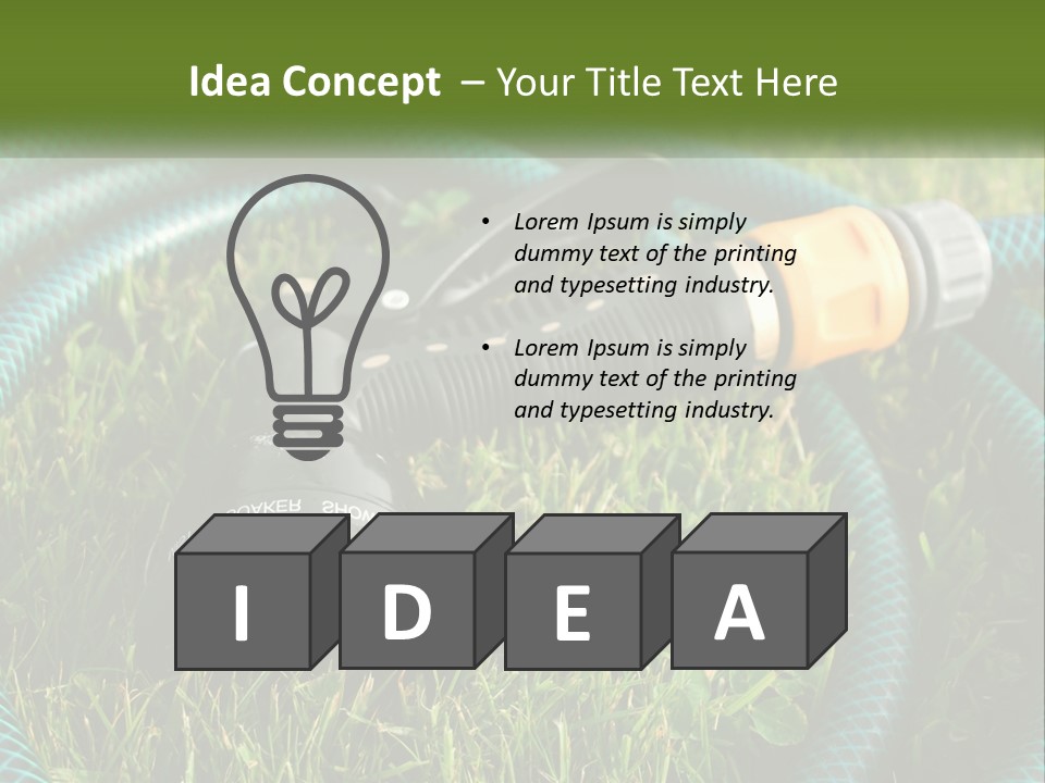 Tube Grass Water PowerPoint Template