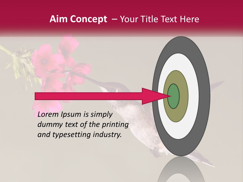 Archilochus Humming Hummingbird PowerPoint Template