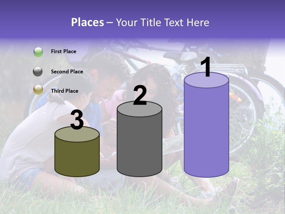 Vacation Happy Bicycle PowerPoint Template