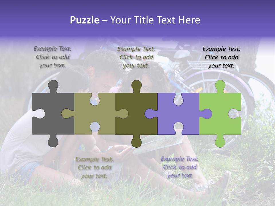 Vacation Happy Bicycle PowerPoint Template