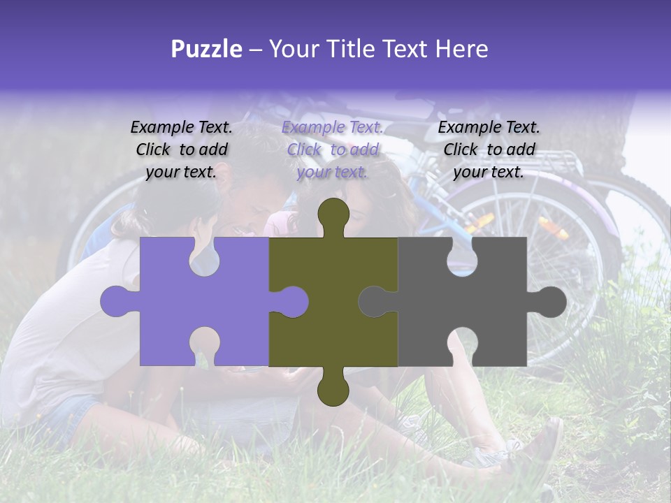 Vacation Happy Bicycle PowerPoint Template