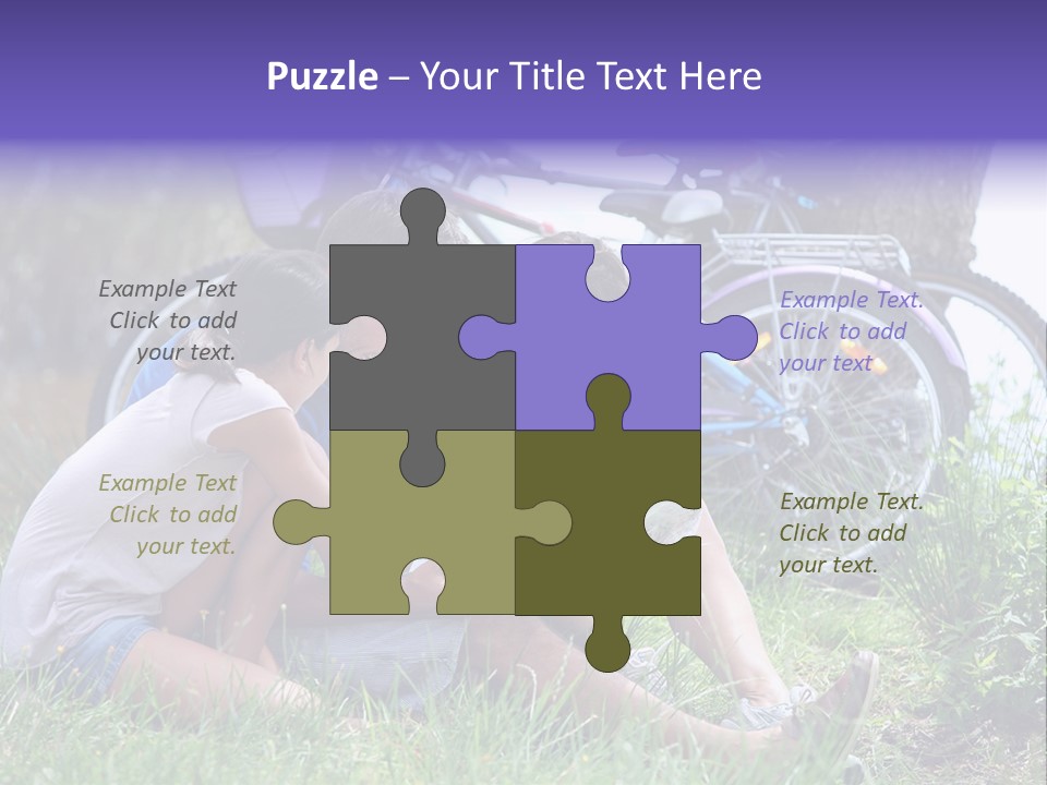 Vacation Happy Bicycle PowerPoint Template