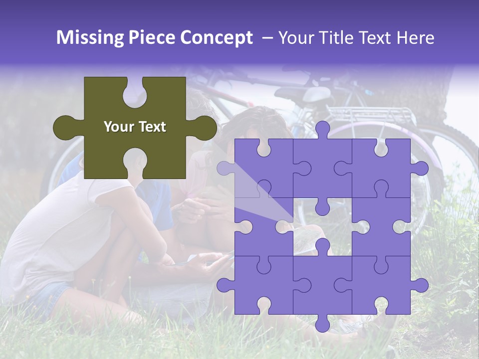 Vacation Happy Bicycle PowerPoint Template