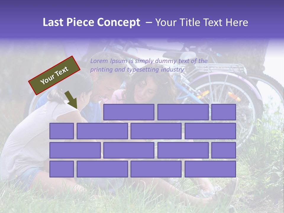 Vacation Happy Bicycle PowerPoint Template