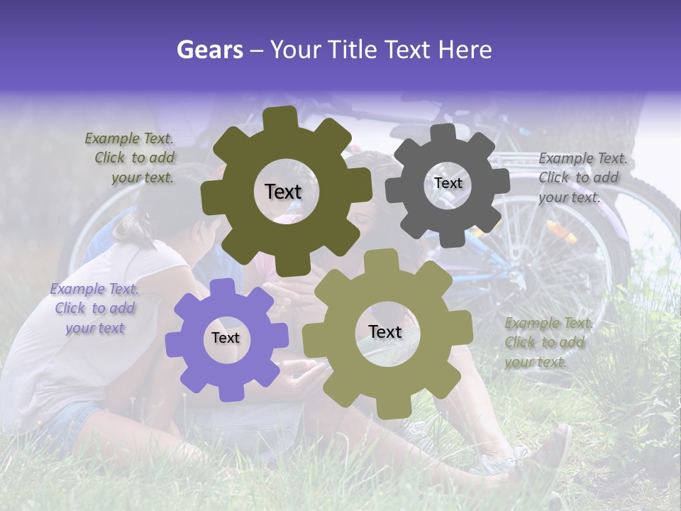 Vacation Happy Bicycle PowerPoint Template