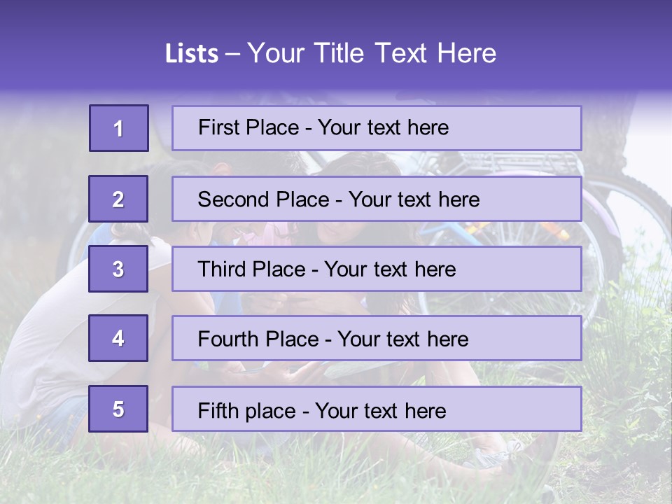 Vacation Happy Bicycle PowerPoint Template