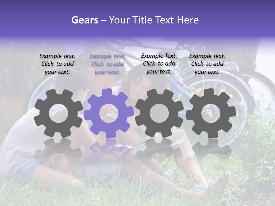 Vacation Happy Bicycle PowerPoint Template