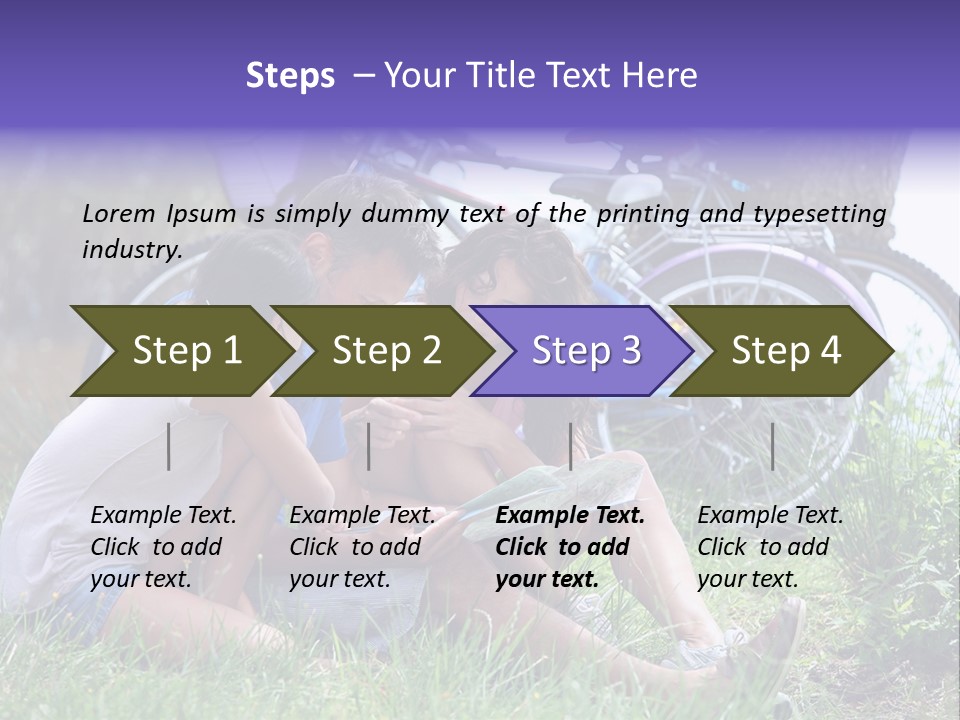 Vacation Happy Bicycle PowerPoint Template