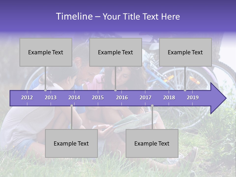 Vacation Happy Bicycle PowerPoint Template