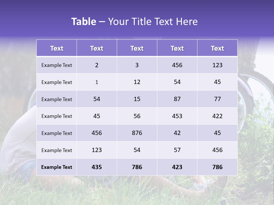 Vacation Happy Bicycle PowerPoint Template