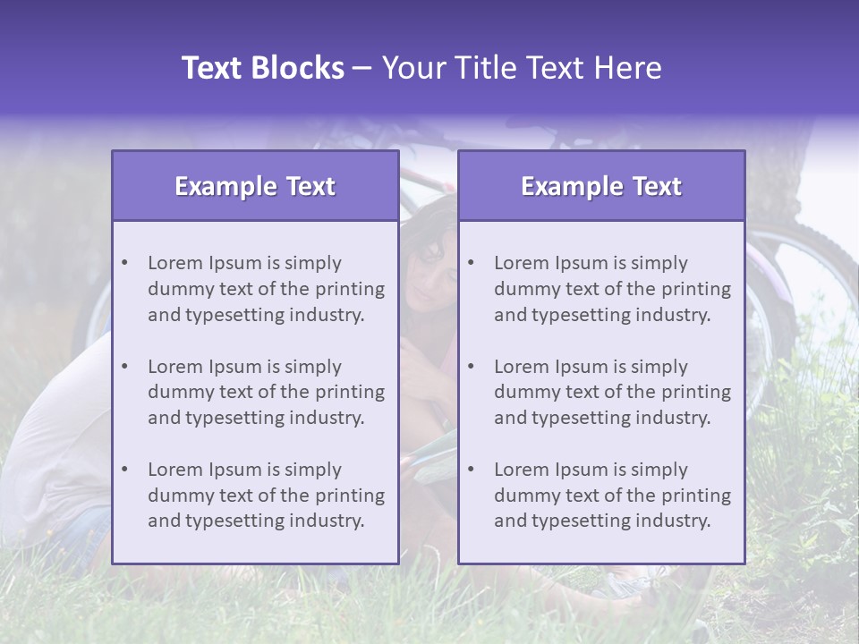 Vacation Happy Bicycle PowerPoint Template