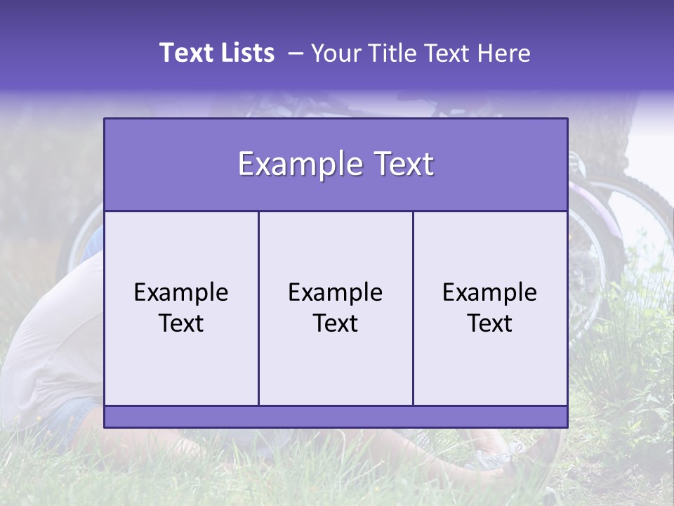 Vacation Happy Bicycle PowerPoint Template