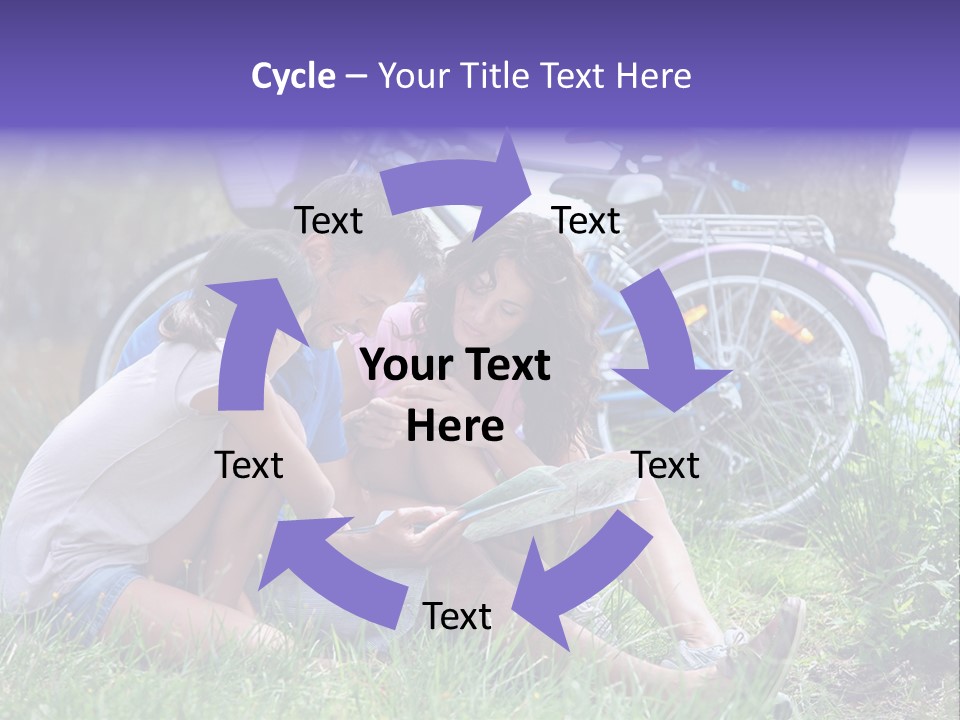 Vacation Happy Bicycle PowerPoint Template