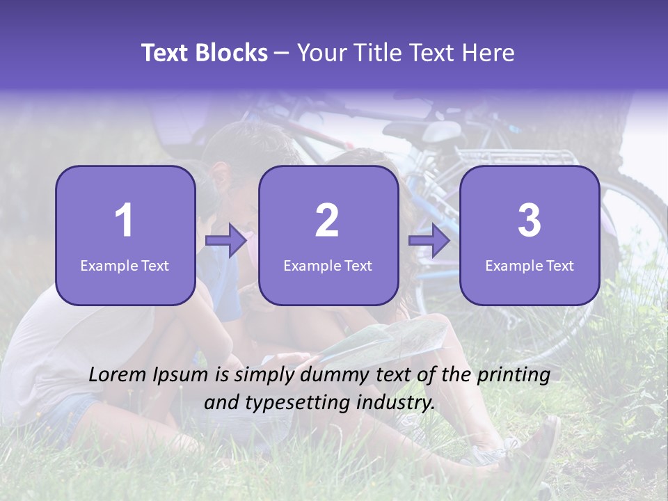 Vacation Happy Bicycle PowerPoint Template