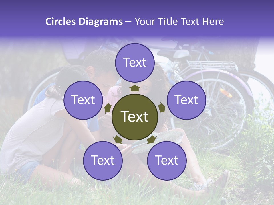 Vacation Happy Bicycle PowerPoint Template