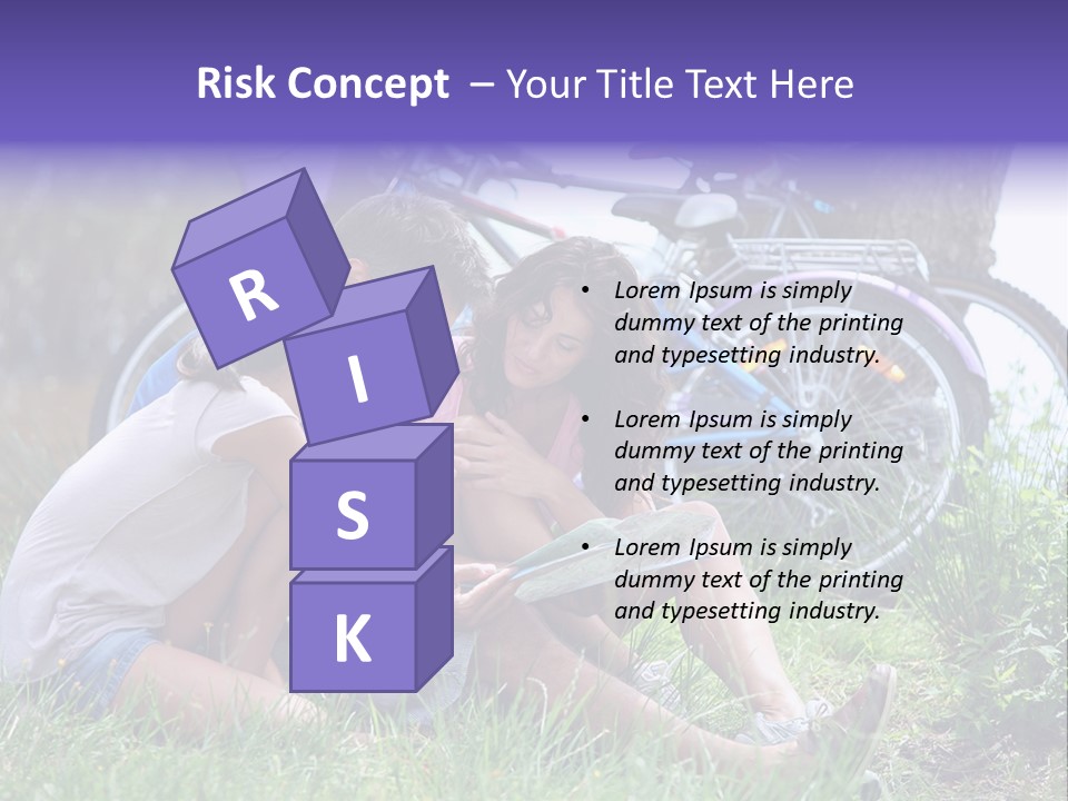 Vacation Happy Bicycle PowerPoint Template