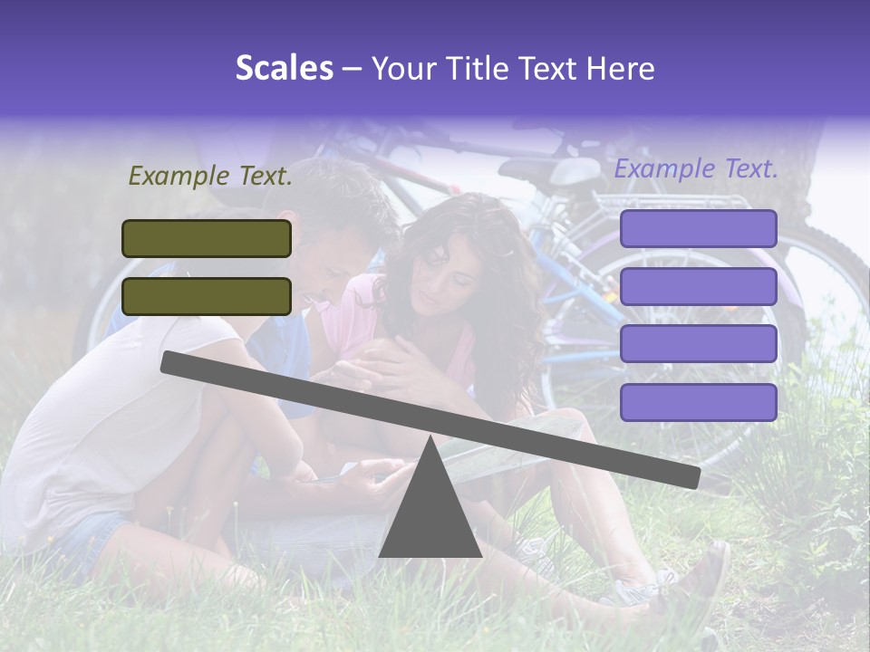 Vacation Happy Bicycle PowerPoint Template