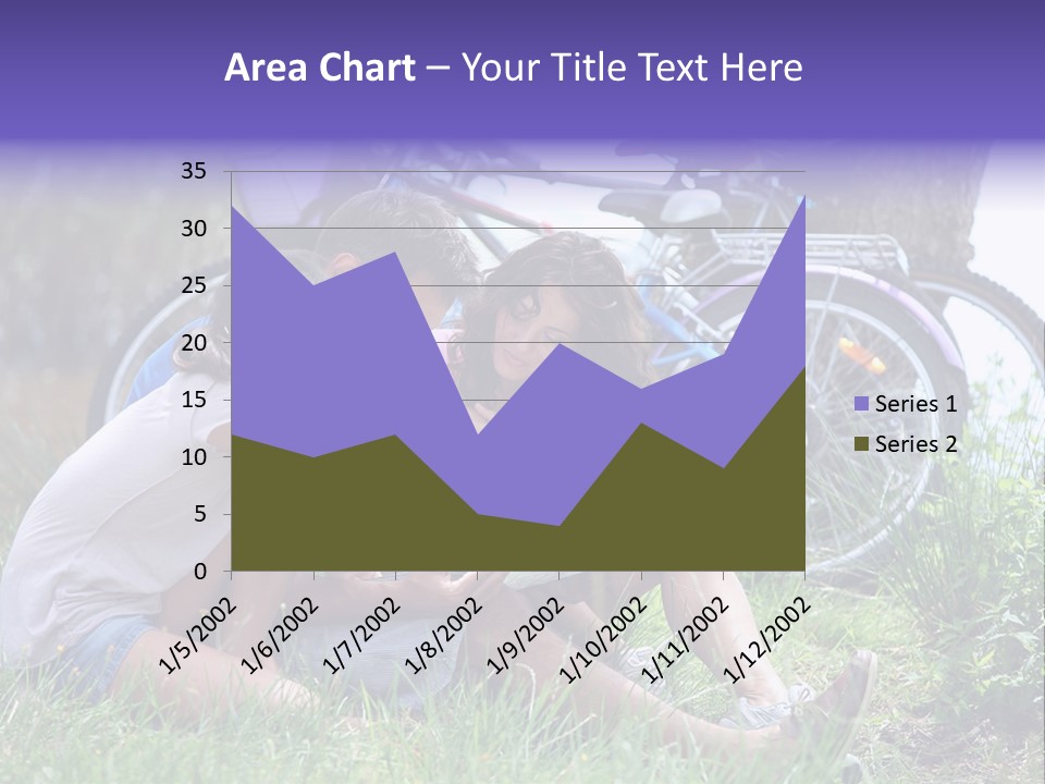 Vacation Happy Bicycle PowerPoint Template
