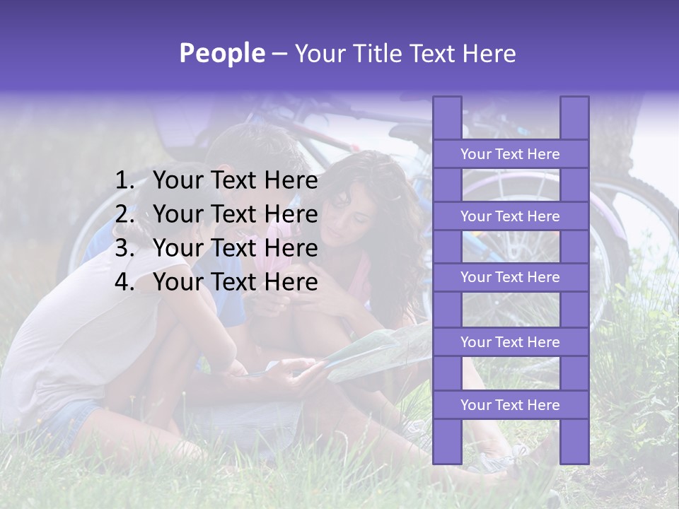 Vacation Happy Bicycle PowerPoint Template