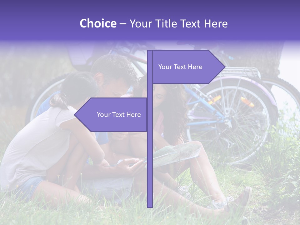 Vacation Happy Bicycle PowerPoint Template