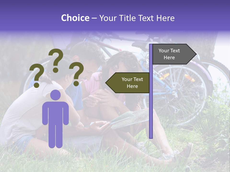 Vacation Happy Bicycle PowerPoint Template