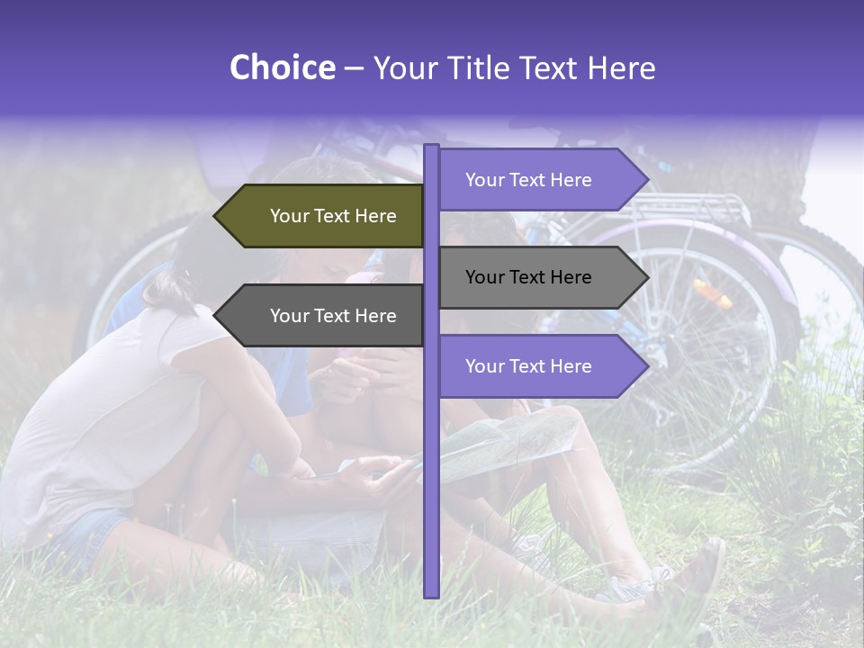 Vacation Happy Bicycle PowerPoint Template