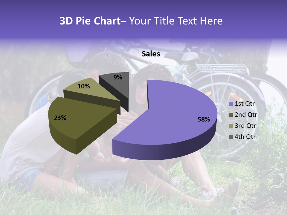 Vacation Happy Bicycle PowerPoint Template