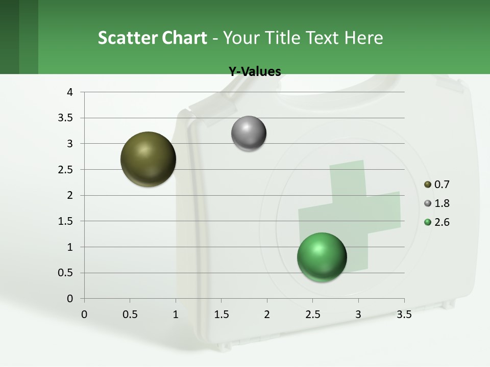 A Medical Kit With A Green Cross On It PowerPoint Template