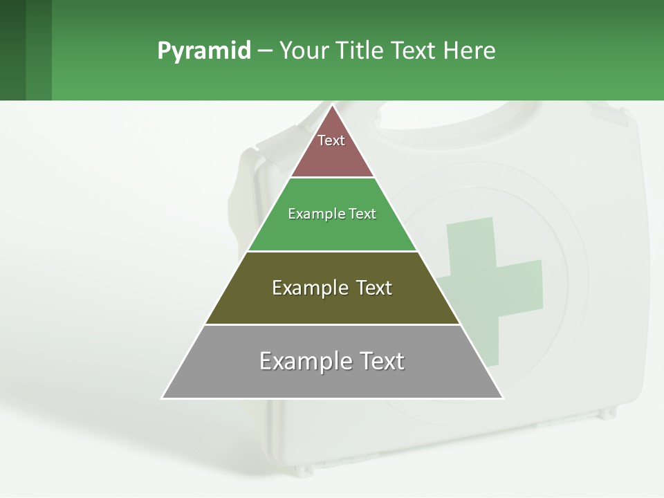 A Medical Kit With A Green Cross On It PowerPoint Template