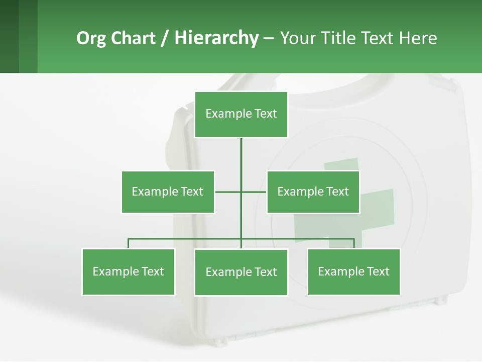 A Medical Kit With A Green Cross On It PowerPoint Template