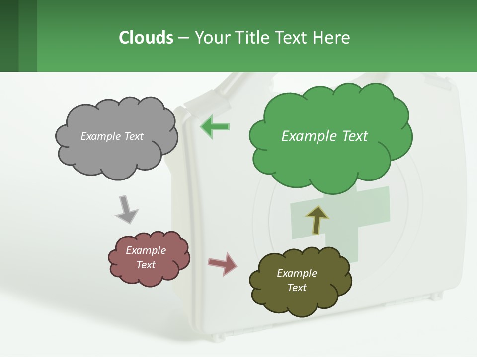 A Medical Kit With A Green Cross On It PowerPoint Template