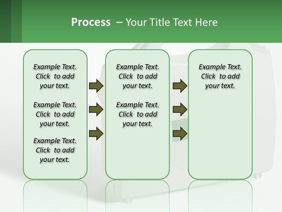 A Medical Kit With A Green Cross On It PowerPoint Template