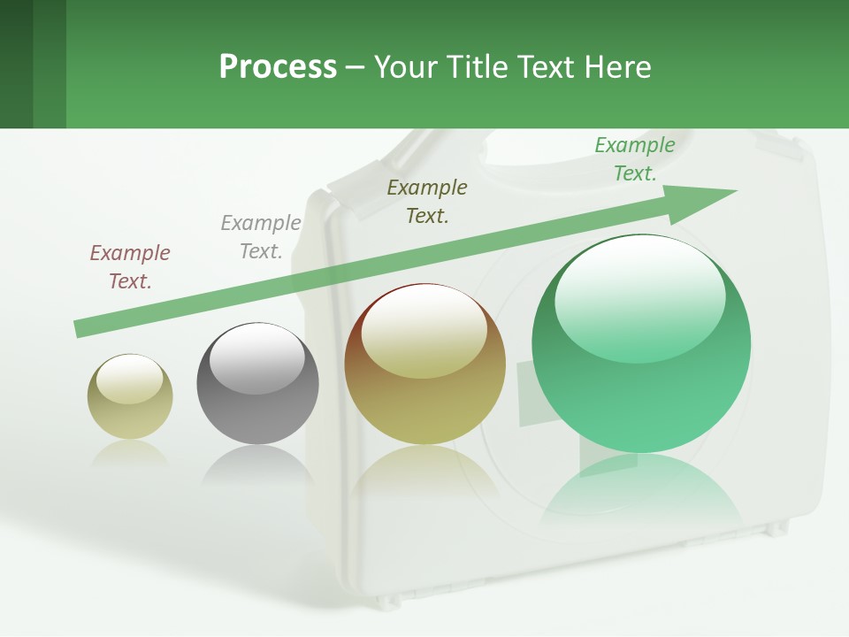 A Medical Kit With A Green Cross On It PowerPoint Template