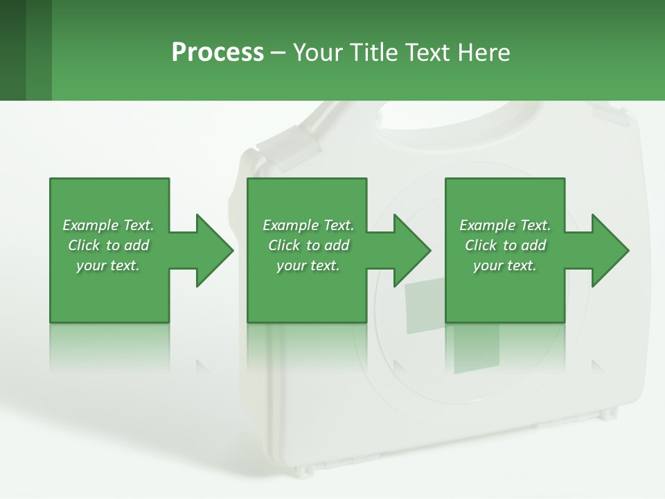 A Medical Kit With A Green Cross On It PowerPoint Template